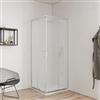 DEGHI Box doccia 90x90 cm angolare scorrevole con vetro stampato e profilo cromo 200h - Skin