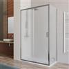 DEGHI Box doccia 75x130 cm scorrevole con vetro stampato e profilo cromo 200h - Skin