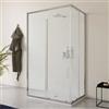 DEGHI Box doccia 3 lati 70x120x70 cm doppio scorrevole con vetro trasparente e profilo cromo 200h - Skin