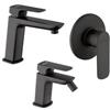 JACUZZI - RUBINETTERIA Set miscelatori lavabo e bidet con incasso doccia nero opaco - Jacuzzi - Rubinetteria X9