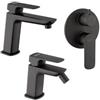 JACUZZI - RUBINETTERIA Set miscelatori lavabo e bidet con incasso doccia 2 vie nero opaco - Jacuzzi - Rubinetteria X9