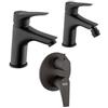 JACUZZI - RUBINETTERIA Set lavabo e bidet con scarico e incasso doccia 2 vie nero opaco - Jacuzzi - Rubinetteria Eazy