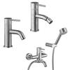 JACUZZI - RUBINETTERIA Set miscelatori lavabo + bidet + vasca con doccino finitura satinata Gun di Jacuzzi - Rubinetteria