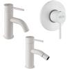 JACUZZI - RUBINETTERIA Set miscelatori lavabo + bidet + incasso doccia bianco opaco Gun di Jacuzzi - Rubinetteria
