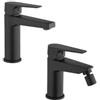 JACUZZI - RUBINETTERIA Set miscelatori lavabo e bidet nero opaco Inca di Jacuzzi - Rubinetteria