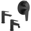 JACUZZI - RUBINETTERIA Set miscelatori lavabo + bidet + incasso doccia 2 vie nero opaco Inca di Jacuzzi - Rubinetteria