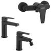 JACUZZI - RUBINETTERIA Set miscelatori lavabo + bidet + doccia esterno nero opaco Inca di Jacuzzi - Rubinetteria