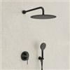 JACUZZI - RUBINETTERIA Set doccia incasso 2 vie con braccio 30 + soffione 20 + duplex nero opaco Gun di Jacuzzi - Rubinetteria