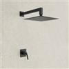 JACUZZI - RUBINETTERIA Set doccia incasso con braccio 30 cm e soffione 20 cm nero opaco Lumos di Jacuzzi - Rubinetteria