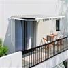 DEGHI Tenda da sole retrattile motorizzata 3x2 m in alluminio bianco e telo in poliestere verde a righe - Cleef