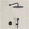 JACUZZI - RUBINETTERIA Set doccia incasso 2 vie con braccio 35 + soffione 25 + duplex nero opaco Brera di Jacuzzi - Rubinetteria