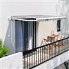 DEGHI Tenda da sole retrattile motorizzata 3x2 m in alluminio bianco e telo in poliestere grigio cenere - Cleef