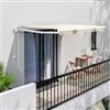 DEGHI Tenda da sole retrattile motorizzata 3x2 m in alluminio bianco e telo in poliestere beige - Cleef