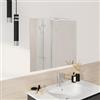 DEGHI Specchio filo lucido 60x75 cm reversibile con applique led da 30 cm - Raoled