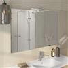 DEGHI Specchio 70x110 cm led reversibile con applique da 30 cm - Raoled