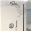 JACUZZI - RUBINETTERIA Composizione doccia Jacuzzi - Rubinetteria Inca con braccio soffione doccino e miscelatore termostatico con deviatore