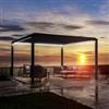 DEGHI Gazebo LED bioclimatico 4x4 m in alluminio antracite - Enea Deluxe