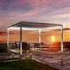 DEGHI Gazebo LED bioclimatico 4x4 m in alluminio bianco - Enea Deluxe