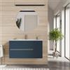 DEGHI Mobile bagno sospeso 100 cm con cassetti blu opaco - Jordan