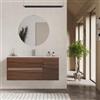 DEGHI Mobile bagno sospeso 120 cm con cassetti rovere deciso - Jordan