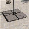 DEGHI Base ombrellone in 4 pezzi sabbia 50x50 cm riempimento con acqua o sabbia - Sotey
