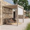DEGHI Pergola con tetto a lamelle 3x2 m in alluminio tortora - Enea