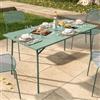 DEGHI Tavolo da esterno 150x80 cm in acciaio verde marino - Faber