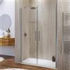 DEGHI Box doccia nicchia 125 cm saloon con vetro anticalcare opaco e profilo cromo 195h - Lost