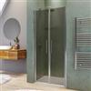 DEGHI Box doccia nicchia 90 cm saloon con vetro anticalcare bronzato e profilo cromo 195h - Lost