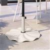 DEGHI Base per ombrellone da 20 kg rotonda 60 cm in acciaio vaniglia con design ondulato - Petalia