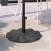 DEGHI Base per ombrellone da 20 kg rotonda 60 cm in acciaio antracite con design ondulato - Petalia