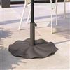 DEGHI Base per ombrellone da 20 kg rotonda 60 cm in acciaio cacao con design ondulato - Petalia