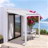 DEGHI Pergola bioclimatica 3x2 m con tetto a lamelle regolabili in alluminio bianco - Enea Vertex