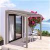 DEGHI Pergola bioclimatica 3x2 m con tetto a lamelle regolabili in alluminio tortora - Enea Vertex