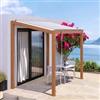 DEGHI Pergola bioclimatica 3x2 m con tetto a lamelle regolabili in alluminio effetto legno - Enea Vertex