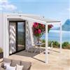 DEGHI Pergola bioclimatica 3x3 m con tetto inclinato a lamelle regolabili in alluminio bianco - Enea Vertex