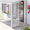 DEGHI Modulo decorativo a listelli verticali per lato 2 m gazebo o pergola in alluminio bianco - Enea Vertex