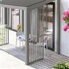 DEGHI Modulo decorativo a listelli verticali per lato 2 m gazebo o pergola in alluminio tortora - Enea Vertex
