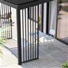 DEGHI Modulo decorativo a listelli verticali per lato 3 m gazebo o pergola in alluminio antracite - Enea Vertex