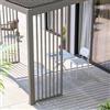 DEGHI Modulo decorativo a listelli verticali per lato 3 m gazebo o pergola in alluminio tortora - Enea Vertex
