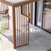 DEGHI Modulo decorativo a listelli verticali per lato 3 m gazebo o pergola in alluminio effetto legno - Enea Vertex
