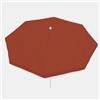 DEGHI Telo di ricambio 2,4 m per ombrellone in poliestere terracotta con flap - Crust