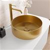 VITRA Lavabo d'appoggio 40 cm in acciaio inox oro - Glered