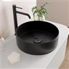 VITRA Lavabo d'appoggio 40 cm in acciaio inox cannettato nero - Glered