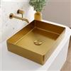 VITRA Lavabo d'appoggio 47x36 cm in acciaio inox oro - Glered