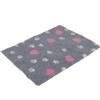 Vetbed Coperta Vetbed® Isobed SL grigia con cuori e zampine per cani e gatti - M: L 100 x P 75 cm
