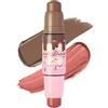 UCANBE Stick Blush e Bronzer 2 in 1, Set Fard in Crema e Stick Contouring, Trucco Viso Multi-Uso ad Alta Pigmentazione e Facile da Sfumare Vegano e Facile da Trasportare (03 Succo di Pesca)