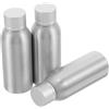 PartyKindom Set da 3 Bottiglie Ricaricabili in Alluminio da 100ml, Contenitori Resistenti e Portatili per Liquidi da Viaggio, per Casa e Spostamenti