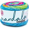 Lion Brand Yarn Lion Brand - Filato Mandala Ombre multicolore per lavori a maglia, uncinetto e artigianato, Happy, 1 confezione