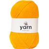 Korbond DK, filato giallo senape, 100 g, lana acrilica, leggero, ipoallergenico e resistente per lavori a maglia doppia (290 m in totale)